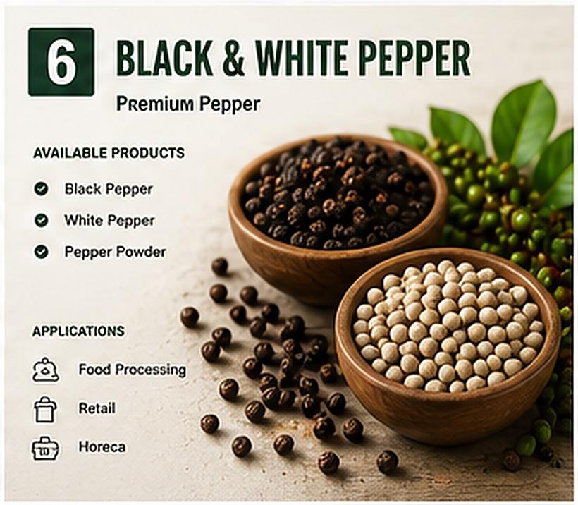 Indonesian Lampung black pepper and Muntok white pepper for export